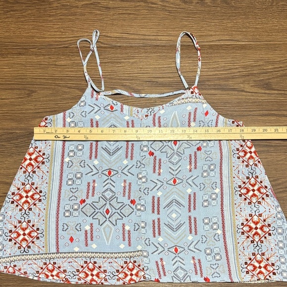 MINKPINK Geometric Print Camisole in Blue and Red - Picture 3 of 7